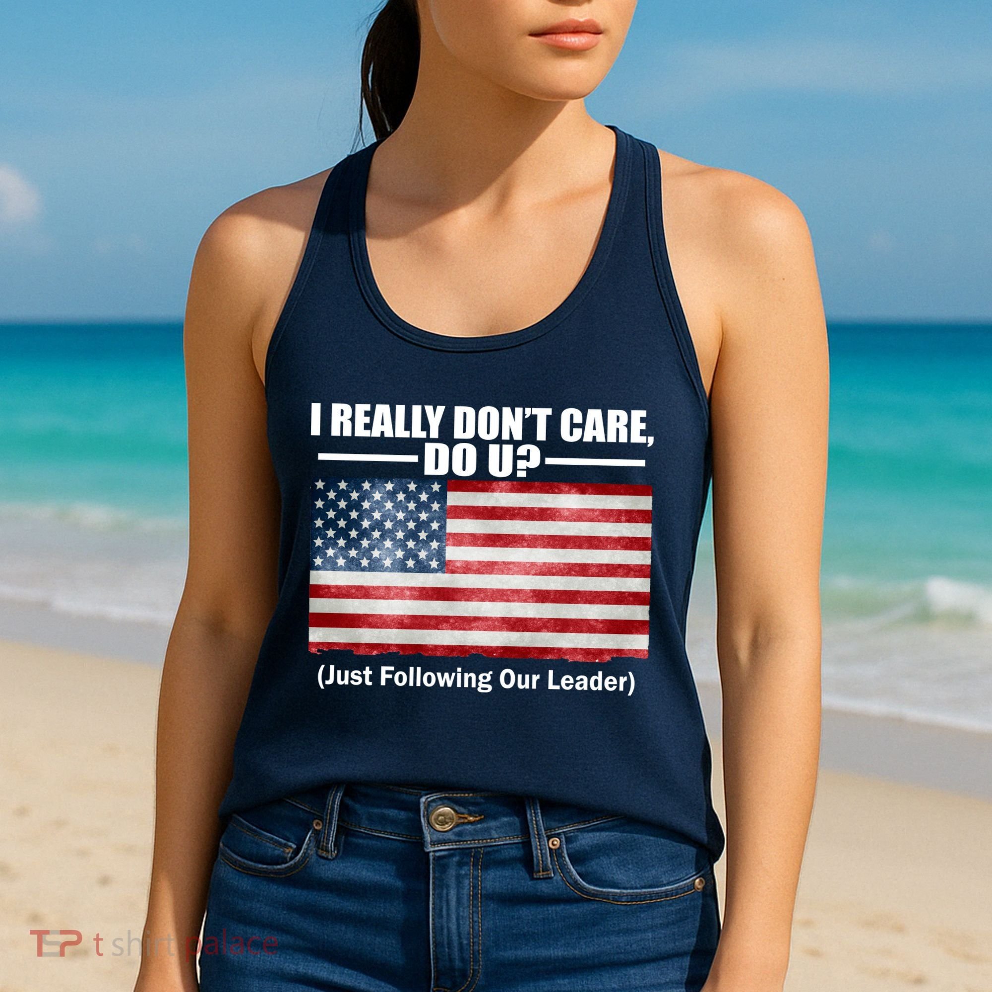 I Really Don't Care Do U Patriotic  Women's Tank Top