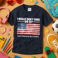 I Really Don't Care Do U Patriotic  Kids T-Shirt thumb 3