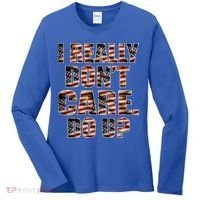 I Really Don't Care Do U Patriotic Trump Women's Long Sleeve Shirt thumb 0