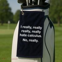 I Really Hate Calculus Golf Towel thumb 2