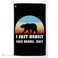 I Really Like Bears Golf Towel thumb 0