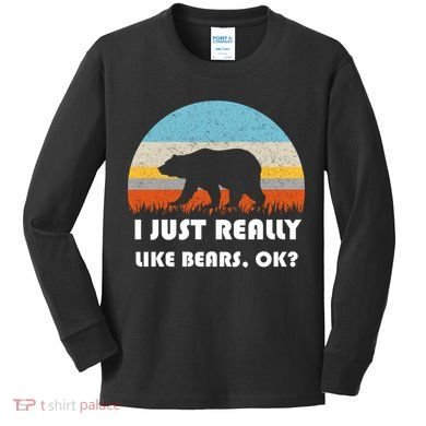 I Really Like Bears Kids Long Sleeve Shirt