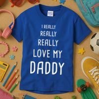 I Really Love My Daddy Kids T-Shirt thumb 3