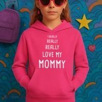 I Really Love My Mommy Kids Hoodie thumb 3