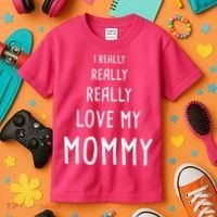 I Really Love My Mommy Kids T-Shirt thumb 3