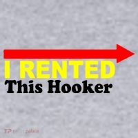 I Rented This Hooker Women's Racerback Cropped Tank thumb 2