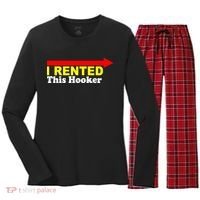 I Rented This Hooker Women's Long Sleeve Flannel Pajama Set  thumb 0