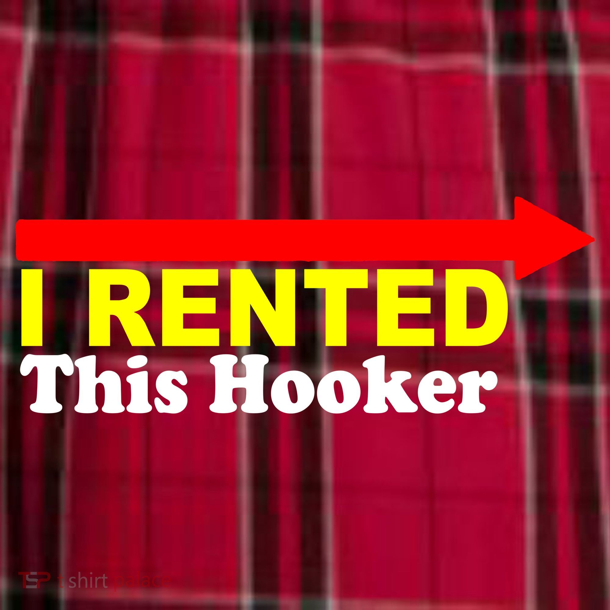 I Rented This Hooker Women's Flannel Plaid Pajama Pants
