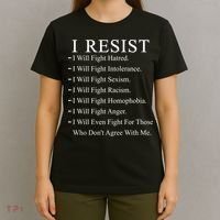 I Resist. I Will Fight. The Resistance Anti Trump T-Shirt thumb 4