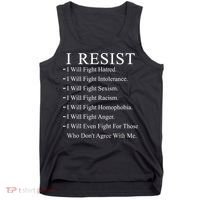 I Resist. I Will Fight. The Resistance Anti Trump Tank Top thumb 0