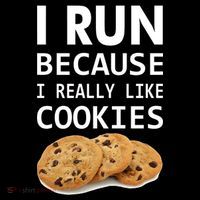 I Run Because I Really Like Cookies Ornament thumb 1
