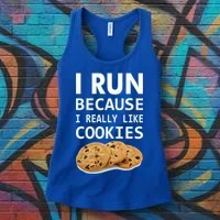 I Run Because I Really Like Cookies Women's Tank Top thumb 3
