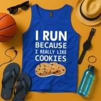 I Run Because I Really Like Cookies Tank Top thumb 4