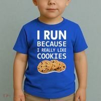 I Run Because I Really Like Cookies Toddler T-Shirt thumb 2