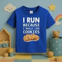I Run Because I Really Like Cookies Toddler T-Shirt thumb 3
