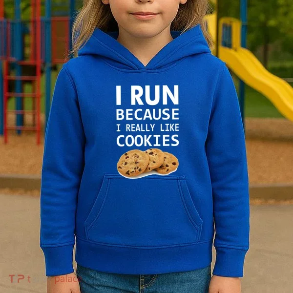 I Run Because I Really Like Cookies Kids Hoodie
