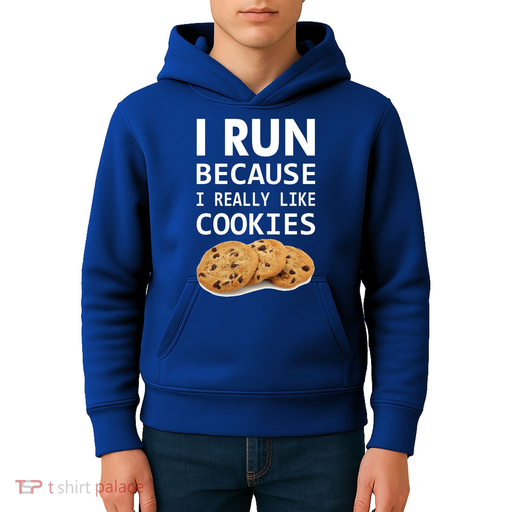 I Run Because I Really Like Cookies Kids Hoodie