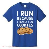 I Run Because I Really Like Cookies Kids T-Shirt thumb 0