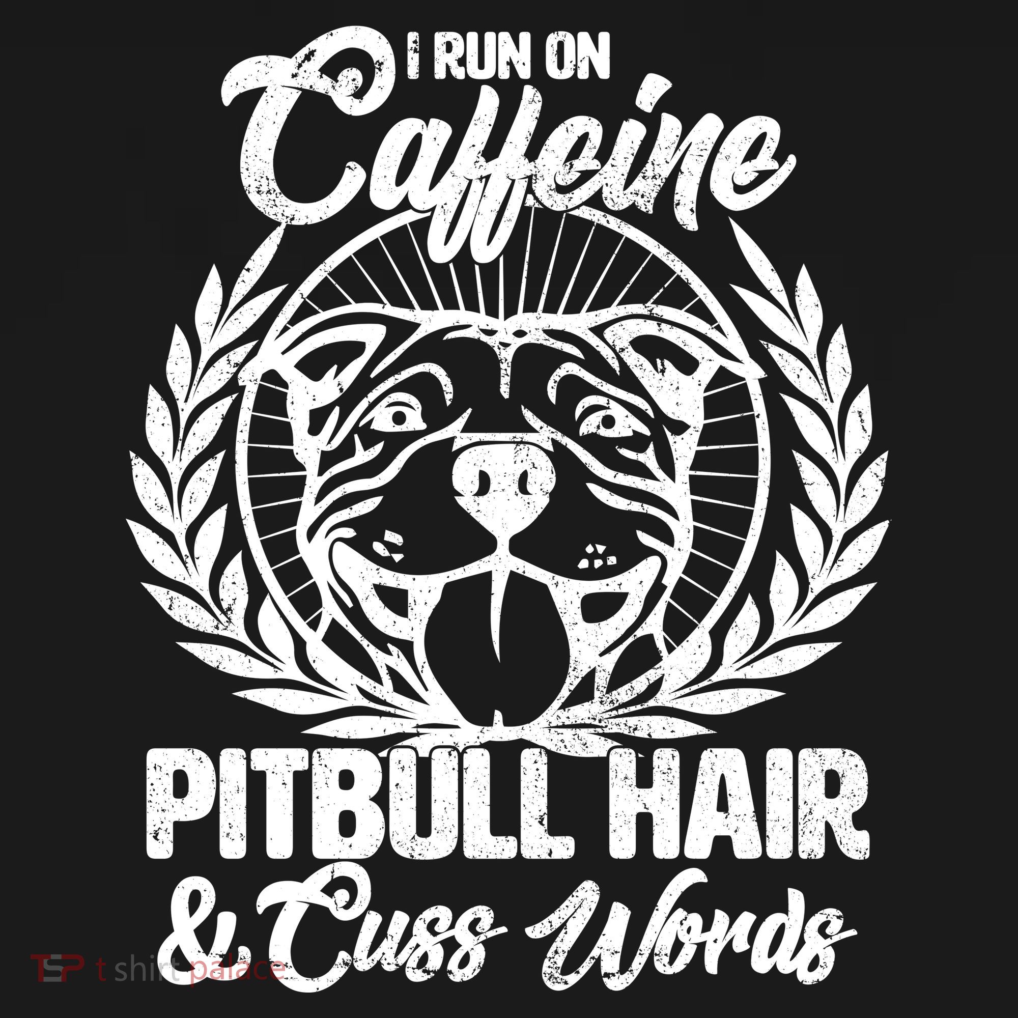 I Run On Caffeine Pitbull Hair And Cuss Words Women's Hoodie