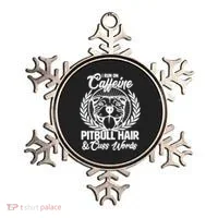 I Run On Caffeine Pitbull Hair And Cuss Words Ornament thumb 0