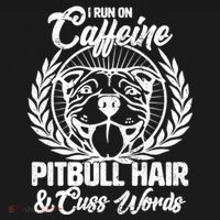 I Run On Caffeine Pitbull Hair And Cuss Words Ornament thumb 1
