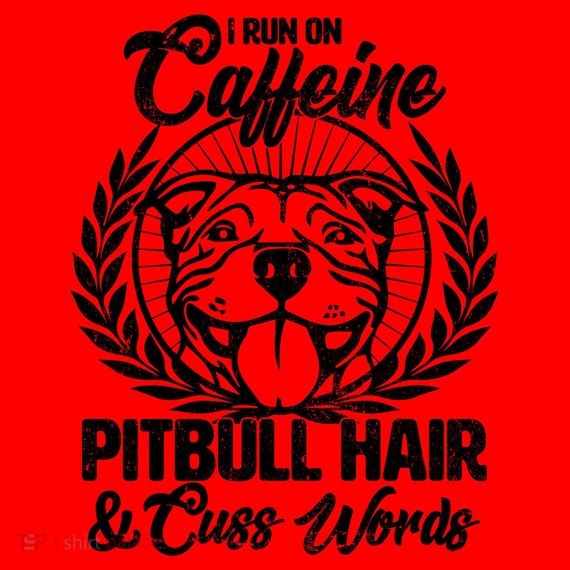 I Run On Caffeine Pitbull Hair And Cuss Words Santa Hat