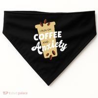 I Run On Coffee And Anxiety USA-Made Doggie Bandana thumb 0