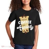 I Run On Coffee And Anxiety Kids T-Shirt thumb 2