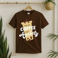 I Run On Coffee And Anxiety T-Shirt thumb 2