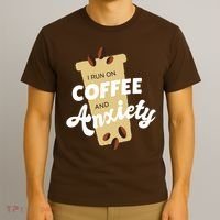 I Run On Coffee And Anxiety T-Shirt thumb 3