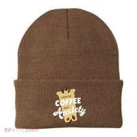 I Run On Coffee And Anxiety Beanie thumb 0