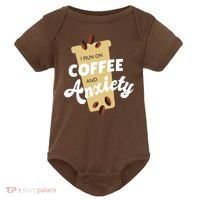 I Run On Coffee And Anxiety Baby Bodysuit thumb 0