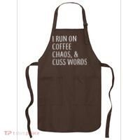 I Run On Coffee Chaos, & Cuss Words Apron thumb 0