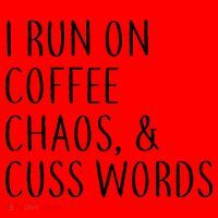 I Run On Coffee Chaos, & Cuss Words Santa Hat thumb 1
