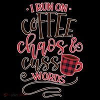 I Run On Coffee Chaos And Cuss Words Toddler Hoodie thumb 2