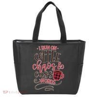 I Run On Coffee Chaos And Cuss Words Tote Bag thumb 0