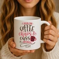 I Run On Coffee Chaos And Cuss Words Coffee Mug thumb 3