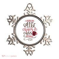 I Run On Coffee Chaos And Cuss Words Ornament thumb 0