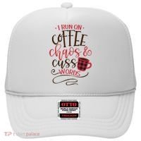 I Run On Coffee Chaos And Cuss Words Hat thumb 0