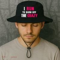 I Run To Burn Off The Crazy Bucket Hat thumb 2