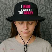 I Run To Burn Off The Crazy Bucket Hat thumb 3