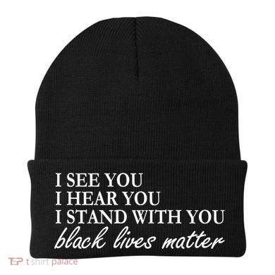 I See Hear Stand With You Black Lives Matter Beanie