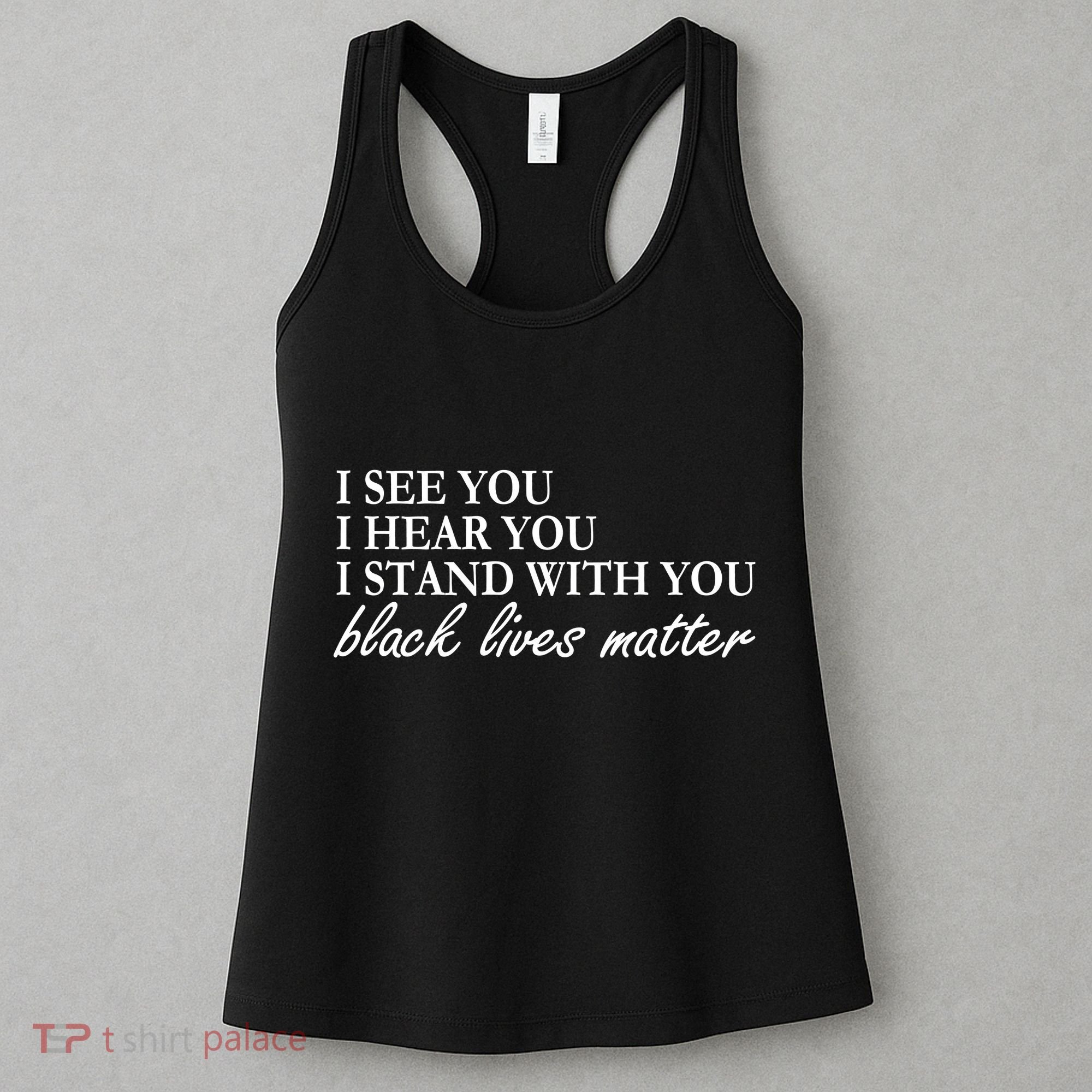 I See Hear Stand With You Black Lives Matter Women's Tank Top