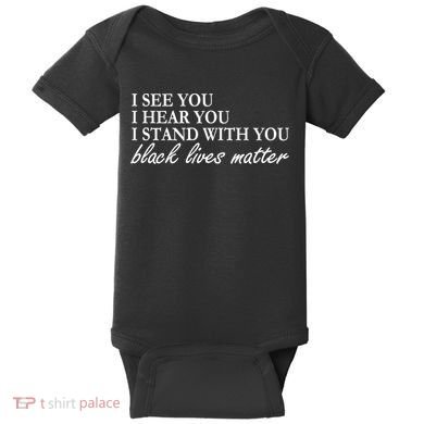 I See Hear Stand With You Black Lives Matter Baby Bodysuit