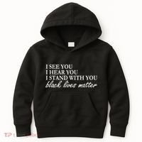 I See Hear Stand With You Black Lives Matter Kids Hoodie thumb 0
