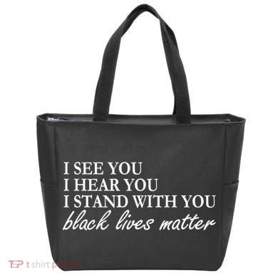 I See Hear Stand With You Black Lives Matter Tote Bag