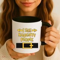 I See Naughty People Santa Or Elf Top Costume Coffee Mug thumb 3