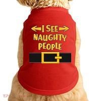 I See Naughty People Santa Or Elf Top Costume Doggie Tank thumb 0