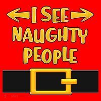 I See Naughty People Santa Or Elf Top Costume Long Sleeve Shirt thumb 2