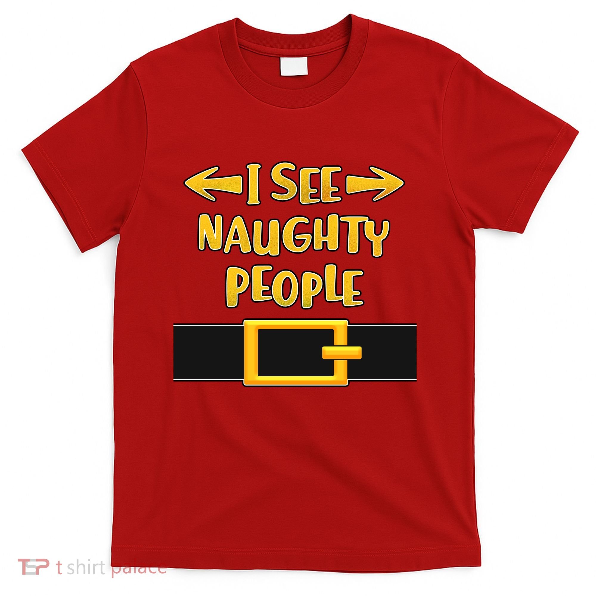 I See Naughty People Santa Or Elf Top Costume T-Shirt